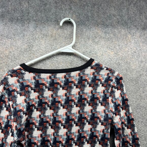 Rag & Bone Sweater Women Medium Multicolor Houndstooth Knit Crew Neck Wool - Picture 10 of 11